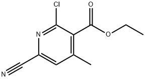 ethyl 2-chloro-6-cyano-4-methylpyridine-3-carboxylate Structural