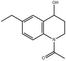 Ethanone, 1-(6-ethyl-3,4-dihydro-4-hydroxy-1(2H)-quinolinyl)- Structural