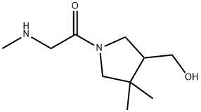 Ethanone, 1-[4-(hydroxymethyl)-3,3-dimethyl-1-pyrrolidinyl]-2-(methylamino)- Structural