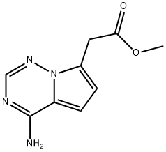 Pyrrolo[2,1-f][1,2,4]triazine-7-acetic acid, 4-amino-, methyl ester Structural