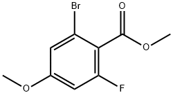 Methyl 2-bromo-6-fluoro-4-methoxybenzoate Structural
