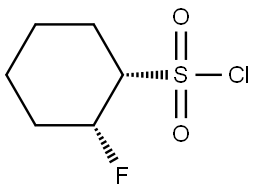 rac-(1R,2S)-2-fluorocyclohexane-1-sulfonyl chloride, cis Structural