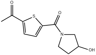 Ethanone, 1-[5-[(3-hydroxy-1-pyrrolidinyl)carbonyl]-2-thienyl]- Structural