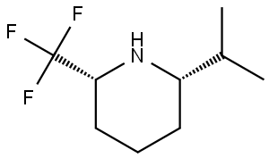 rac-(2R,6S)-2-(propan-2-yl)-6-(trifluoromethyl)piperidine, cis Structural