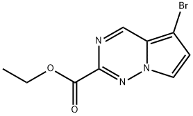 Pyrrolo[2,1-f][1,2,4]triazine-2-carboxylic acid, 5-bromo-, ethyl ester Structural