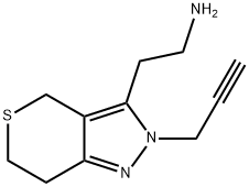 Thiopyrano[4,3-c]pyrazole-3-ethanamine, 2,4,6,7-tetrahydro-2-(2-propyn-1-yl)- Structural
