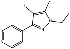 Pyridine, 4-(1-ethyl-4-iodo-5-methyl-1H-pyrazol-3-yl)- Structural