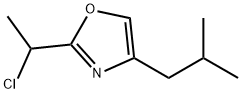 Oxazole, 2-(1-chloroethyl)-4-(2-methylpropyl)- Structural