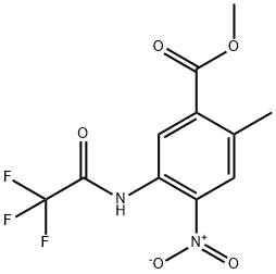Benzoic acid, 2-methyl-4-nitro-5-[(2,2,2-trifluoroacetyl)amino]-, methyl ester Structural