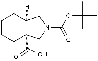 rac-(3aR,7aR)-2-[(tert-butoxy)carbonyl]-octahydro-1H-isoindole-3a-carboxylic acid Structural