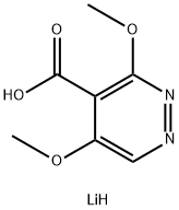 lithium(1+) ion 3,5-dimethoxypyridazine-4-carboxylate Structural