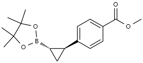rel-methyl 4-((1R,2R)-2-(4,4,5,5-tetramethyl-1,3,2-dioxaborolan-2-yl)cyclopropyl)benzoate Structural