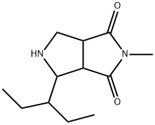 Pyrrolo[3,4-c]pyrrole-1,3(2H,3aH)-dione, 4-(1-ethylpropyl)tetrahydro-2-methyl- Structural