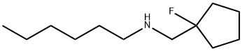 Cyclopentanemethanamine, 1-fluoro-N-hexyl- Structural