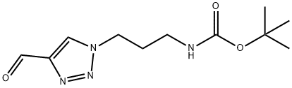 Carbamic acid, N-[3-(4-formyl-1H-1,2,3-triazol-1-yl)propyl]-, 1,1-dimethylethyl ester Structural