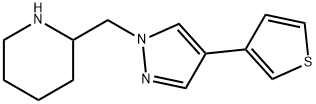 Piperidine, 2-[[4-(3-thienyl)-1H-pyrazol-1-yl]methyl]- Structural
