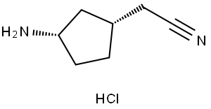 rac-2-[(1r,3s)-3-aminocyclopentyl]acetonitrile hydrochloride Structural