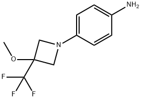 Benzenamine, 4-[3-methoxy-3-(trifluoromethyl)-1-azetidinyl]- Structural