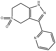 Thiopyrano[4,3-c]pyrazole, 1,4,6,7-tetrahydro-3-(2-pyridinyl)-, 5,5-dioxide Structural