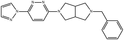 Pyrrolo[3,4-c]pyrrole, octahydro-2-(phenylmethyl)-5-[6-(1H-pyrazol-1-yl)-3-pyridazinyl]- Structural