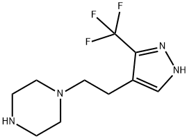 Piperazine, 1-[2-[3-(trifluoromethyl)-1H-pyrazol-4-yl]ethyl]- Structural