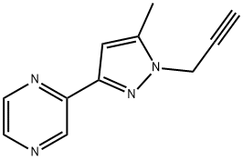 Pyrazine, 2-[5-methyl-1-(2-propyn-1-yl)-1H-pyrazol-3-yl]- Structural