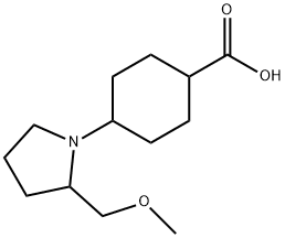 Cyclohexanecarboxylic acid, 4-[2-(methoxymethyl)-1-pyrrolidinyl]- Structural