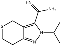 Thiopyrano[4,3-c]pyrazole-3-carboximidamide, 2,4,6,7-tetrahydro-2-(1-methylethyl)- Structural