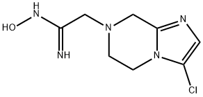 Imidazo[1,2-a]pyrazine-7(8H)-ethanimidamide, 3-chloro-5,6-dihydro-N-hydroxy- Structural