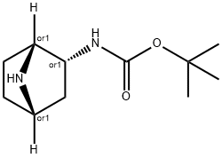 tert-butyl N-[rel-(1S,2S,4R)-7-azabicyclo[2.2.1]heptan-2-yl]carbamate Structural