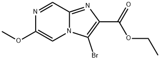 Imidazo[1,2-a]pyrazine-2-carboxylic acid, 3-bromo-6-methoxy-, ethyl ester Structural