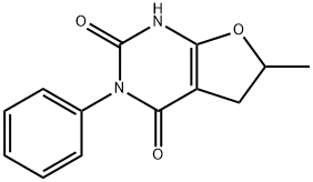 Furo[2,3-d]pyrimidine-2,4(1H,3H)-dione, 5,6-dihydro-6-methyl-3-phenyl- Structural