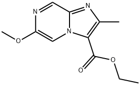Imidazo[1,2-a]pyrazine-3-carboxylic acid, 6-methoxy-2-methyl-, ethyl ester Structural