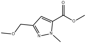 1H-Pyrazole-5-carboxylic acid, 3-(methoxymethyl)-1-methyl-, methyl ester Structural