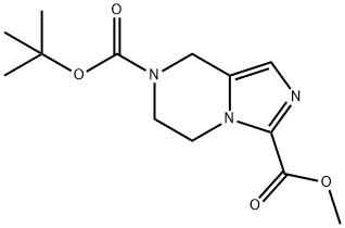Imidazo[1,5-a]pyrazine-3,7(8H)-dicarboxylic acid, 5,6-dihydro-, 7-(1,1-dimethylethyl) 3-methyl ester Structural
