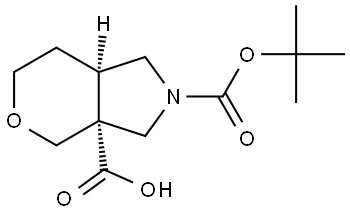 rac-(3aR,7aR)-2-[(tert-butoxy)carbonyl]-octahydropyrano[3,4-c]pyrrole-3a-carboxylic acid, trans Structural