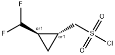 rac-[(1R,2R)-2-(difluoromethyl)cyclopropyl]methanesulfonyl chloride, trans Structural