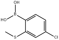 Boronic acid, B-[4-chloro-2-(methylthio)phenyl]- Structural