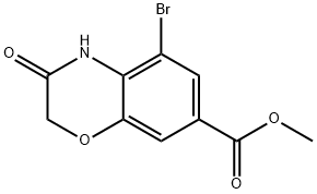 Methyl 5-bromo-3-oxo-3,4-dihydro-2H-benzo[b][1,4]oxazine-7-carboxylate Structural