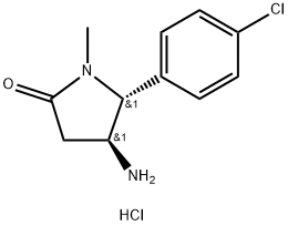 rac-(4R,5S)-4-amino-5-(4-chlorophenyl)-1-methylpyrrolidin-2-one hydrochloride, trans Structural