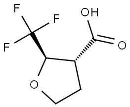 rac-(2R,3R)-2-(trifluoromethyl)oxolane-3-carboxylic acid, trans Structural