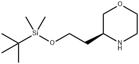 Morpholine, 3-[2-[[(1,1-dimethylethyl)dimethylsilyl]oxy]ethyl]-, (3S)- Structural