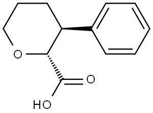 rac-(2R,3S)-3-phenyloxane-2-carboxylic acid, trans Structural