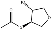 Ethanethioic acid, S-[(3R,4R)-tetrahydro-4-hydroxy-3-furanyl] ester Structural