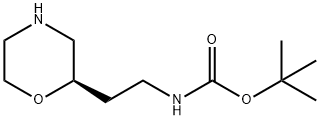 R-tert-butyl (2-(morpholin-2-yl)ethyl)carbamate Structural