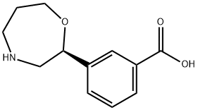 Benzoic acid, 3-[(2S)-hexahydro-1,4-oxazepin-2-yl]- Structural