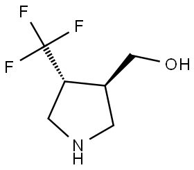 rac-[(3R,4R)-4-(trifluoromethyl)pyrrolidin-3-yl]methanol, trans Structural