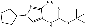 tert-butyl (3-amino-1-cyclopentyl-1H-pyrazol-4-yl)carbamate Structural
