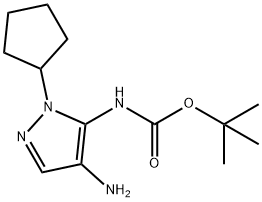 tert-butyl (4-amino-1-cyclopentyl-1H-pyrazol-5-yl)carbamate Structural