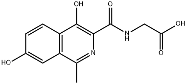 Glycine, N-[(4,7-dihydroxy-1-methyl-3-isoquinolinyl)carbonyl]- Structural